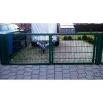 Doppelflügeltor Einfahrtstor Gartentor Matten-Tor Hoftor Grün 500cm x 103cm