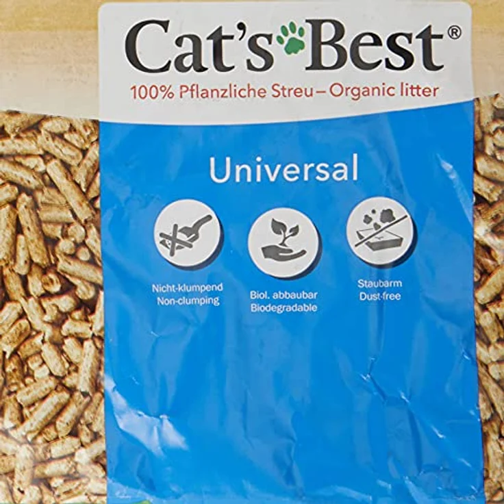 Cat's Best Universal, 100 % pflanzliche Kleintierstreu, nicht klumpende Pellets aus Pflanzenfasern – für Katzen und andere Kleintierrassen, 11 kg/20 l – Bild 3