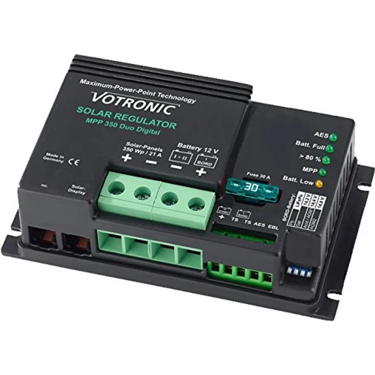VOTRONIC MPP 350 Duo 12V Solar Laderegler 350W 21A, Digital Laderegler
