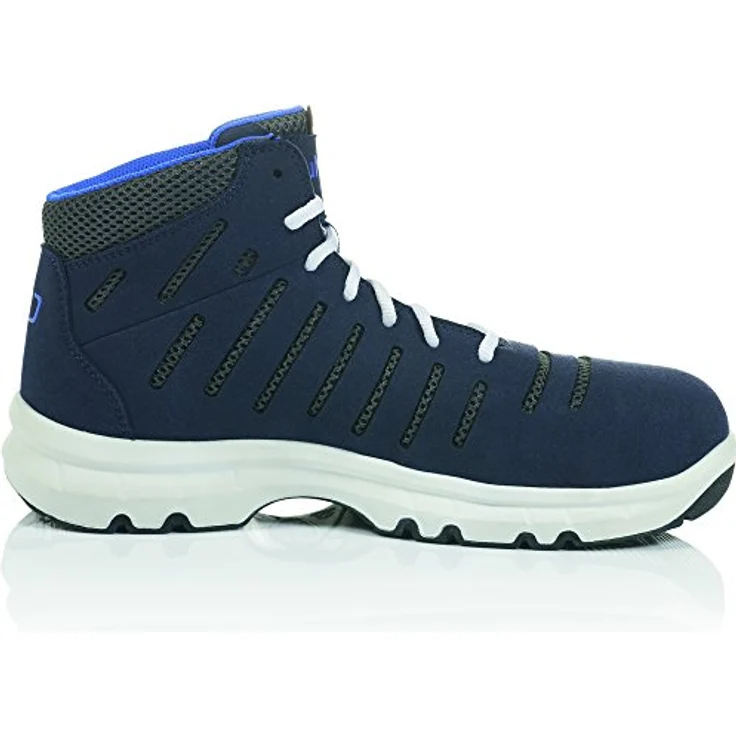 BIG Arbeitsschutz RUNNEX® S1P-ESD-Sicherheitsschnürstiefel FlexStar, hoch atmungsaktiv, Alu-Protection-Kappe, rutschfeste PU-Sohle, Blau/Weiß/Grau – Bild 2