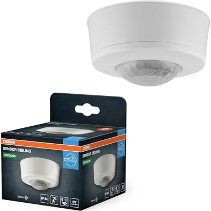 OSRAM Sensor Deckenleuchte, 360° Bewegungs- und Lichtsensor, Weiß, IP44-Schutz für Treppenhäuser und Toiletten – Bild 1