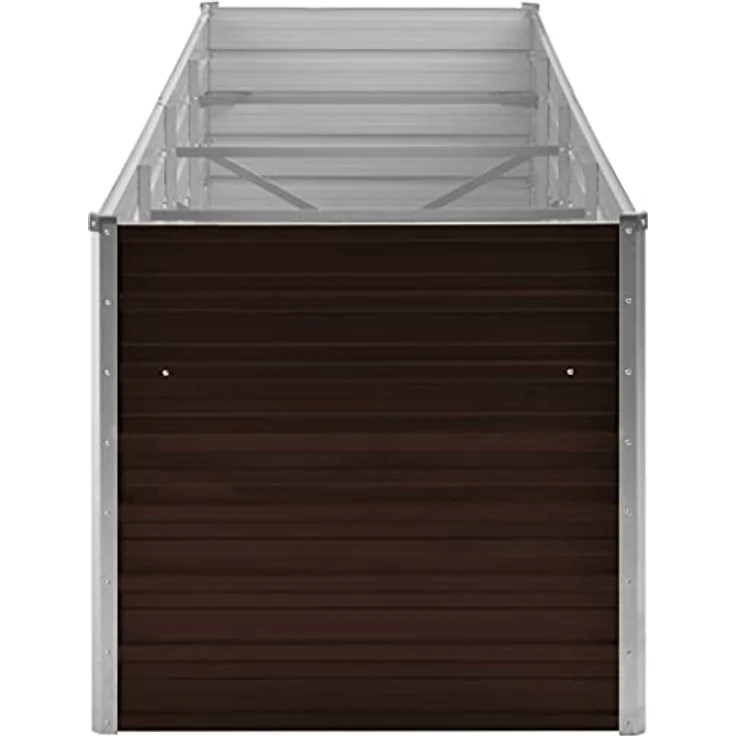 vidaXL Garten-Hochbeet Braun 320 x 80 x 77 cm Verzinkter Stahl – Bild 5