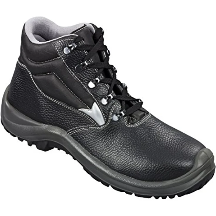 BULLSTAR Sicherheitsstiefel S3, aus Büffelleder mit Stahlkappe und rutschhemmender Duo-PU/PU-Sohle, schwarz, Gr. 44 – Bild 2