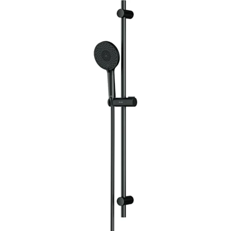 AM.PM X-Joy Duschgarnitur, Duschstange mit höhenverstellbarer Handbrause Ø 120 mm, 3 Strahlarten, Antikalk-Duschkopf mit 175 cm Schlauch, Schwarz – Bild 1