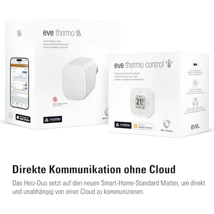Eve Thermo – Raumkomfort-Set für 1 Heizkörper, inkl. Eve Thermo Control, Smart Home kompatibel, Matter/Thread, für Apple Home, benötigt Apple TV 4K oder HomePod Mini – Bild 5