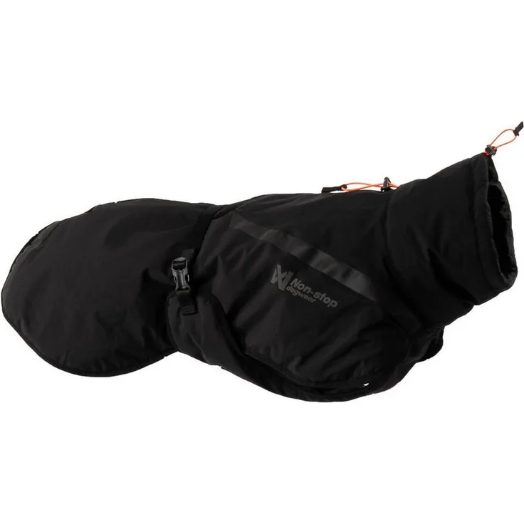 Non-stop dogwear Hundemantel Trekking Insulated Dog Jacket schwarz, leicht und strapazierfähig