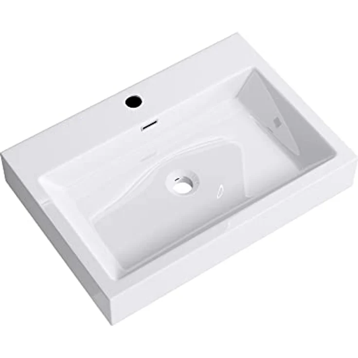 doporro BTH 60x42x10cm Design Waschbecken Colossum06 aus Gussmarmor Waschtisch Aufsatzwaschbecken Hängewaschbecken – Bild 1