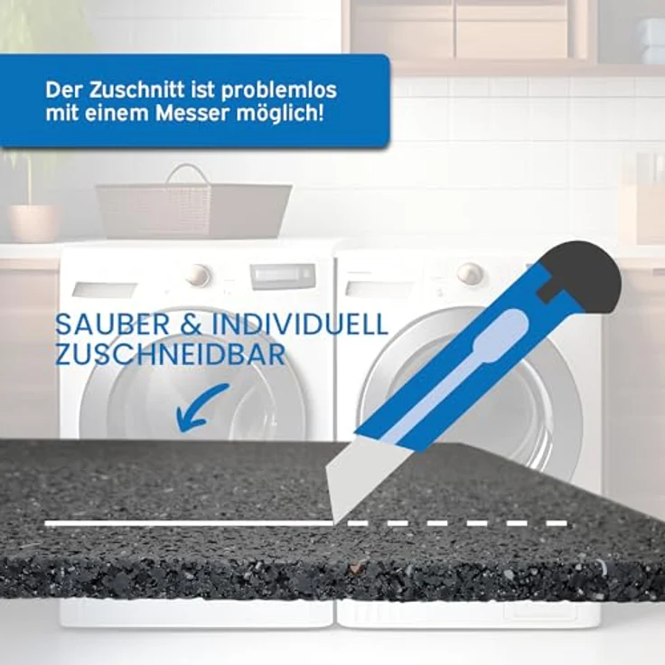 Antivibrationsmatte für Waschmaschinen 60x60x1cm - Kör4u – Bild 7