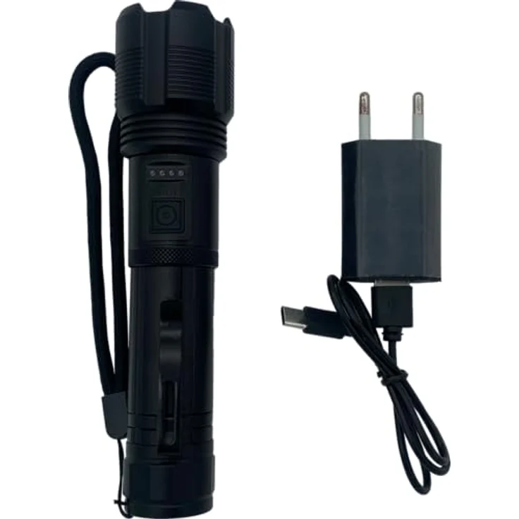 Berger + Schröter | Dreifunktions LED-Taschenlampe, Weiß, 940nm IR, 395nm UV Schwarzlicht, Aufladbar inkl. Akku, 25 mm Durchmesser, Schwarz mit Gürtelclip – Bild 5