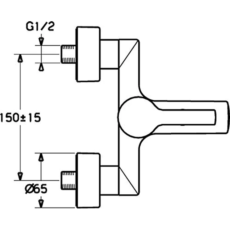 Hansa 3742173 Hansaronda Wannenarmatur, Aufputz Einhebelmischer mit Umstellung ohne Wannen-Brausegarnitur – Bild 5