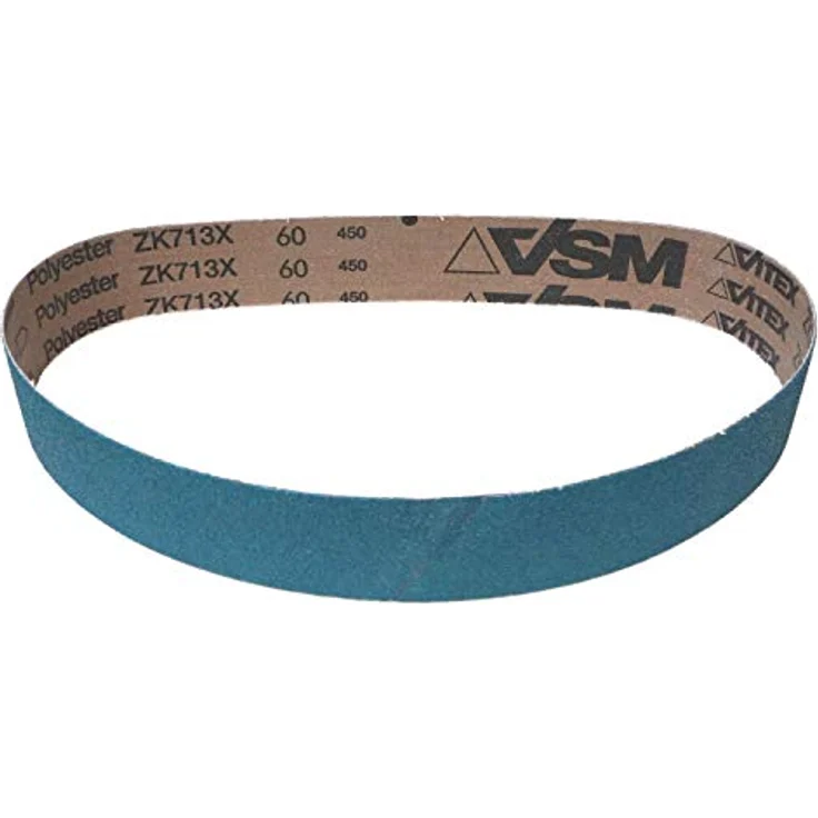 VSM Schleifband ZK713X Zirkonkorund, 25 x 762 mm, Körnung P100, 10 Stück, für Metall Edelstahl INOX, reißfeste Gewebeunterlage, selbstschärfend, made in Germany – Bild 2