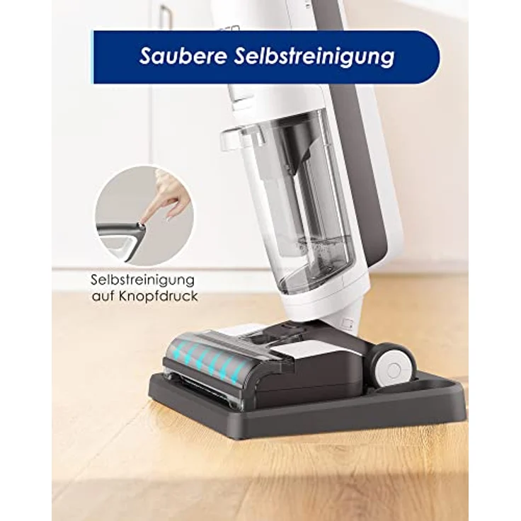 Tineco iFloor 3 Breeze Plus Nass-Trockensauger mit Zwei Extrabürste Leicht Tragbar Leise Saugwischer, Kabelloser Bodenreiniger für Hartböden Tierhaare, Selbstreinigung, Schnelles Trocken – Bild 3