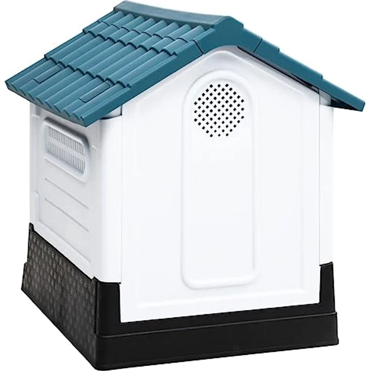 vidaXL Hundehütte Blau 57x68x66 cm Polypropylen – Bild 5