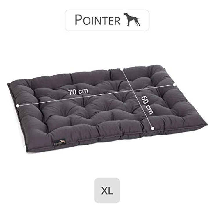Pointer | Hundekissen Urban - orthopädisch, waschbar, robust, bequem (XL - 70x60 cm, Grau) – Bild 5