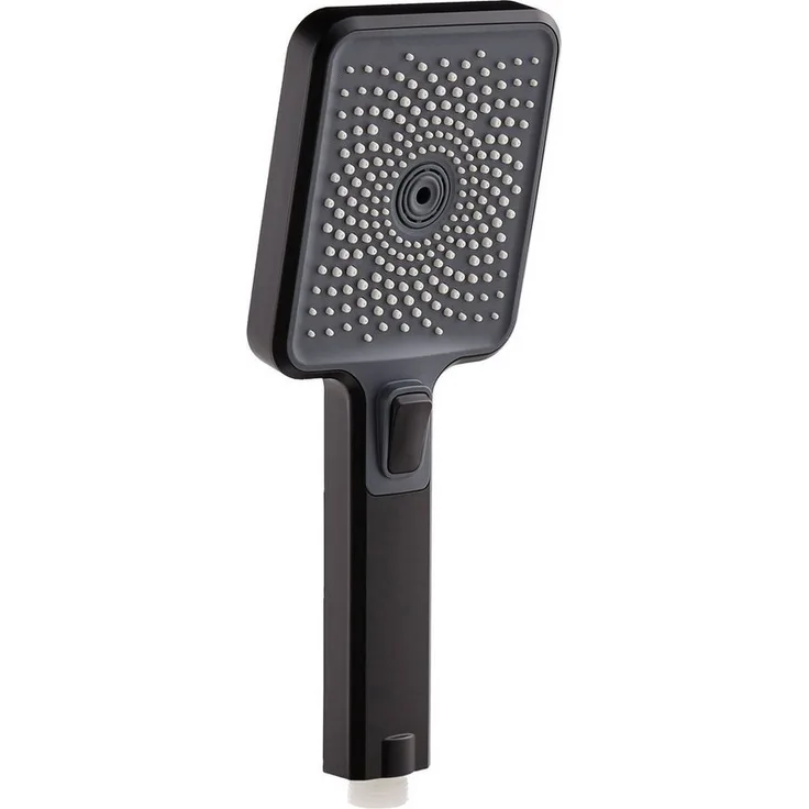 SCHÖNER WOHNEN-Kollektion Handbrause VERINA, eckig, Mattschwarz, wassersparend, 3 Strahlarten