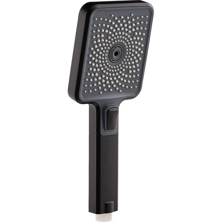 SCHÖNER WOHNEN-Kollektion Handbrause VERINA, eckig, Mattschwarz, wassersparend, 3 Strahlarten