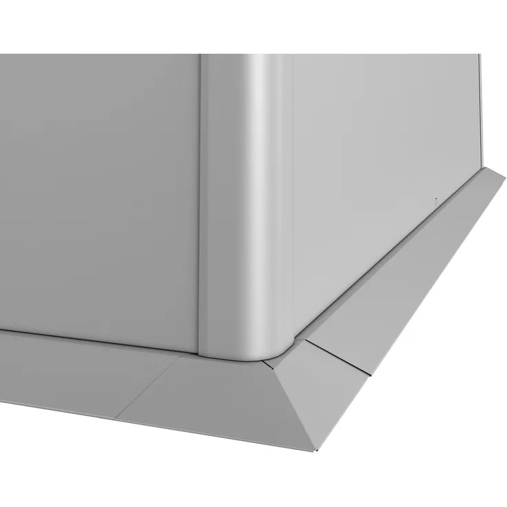 Biohort Beetumrandung B130929, Mähkante für Hochbeet BxT: 100x100 cm, Rasenkantenschutz in Silberfarben