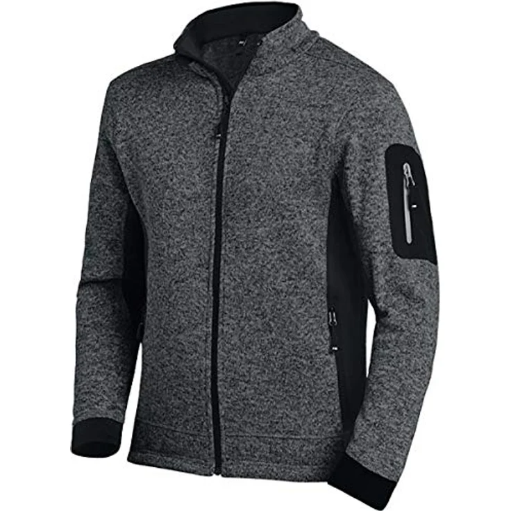 FHB Strickfleecejacke CHRISTOPH 79595 Strickjacke Arbeitsjacke, Farbe: 1220 anthrazit-schwarz, Größe: L – Bild 2