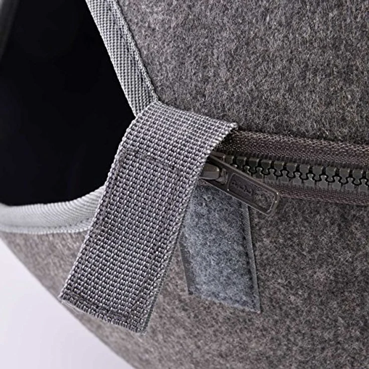 CanadianCat Kuschelhöhle Katzennest Uni-Anthrazit, geräumiges Hundebett und Katzenbett aus hochwertigem Filz, ca. 52 x 45 x 33 cm, für große Katzenrassen – Bild 4