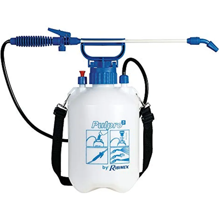 'RIBIMEX Drucksprühgerät 5L mit Akkumulation von Druck pulpro 5 " - Gartensprüher mit 5 Liter Fassungsvermögen und pulpro 5 Technologie