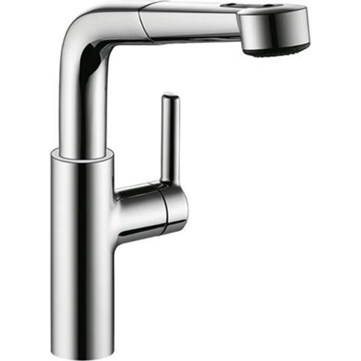 KWC Küchenarmatur Naber Suno 6, herausziehbare Schlauchbrause, Chrom, 2 Strahlarten, 360° schwenkbar