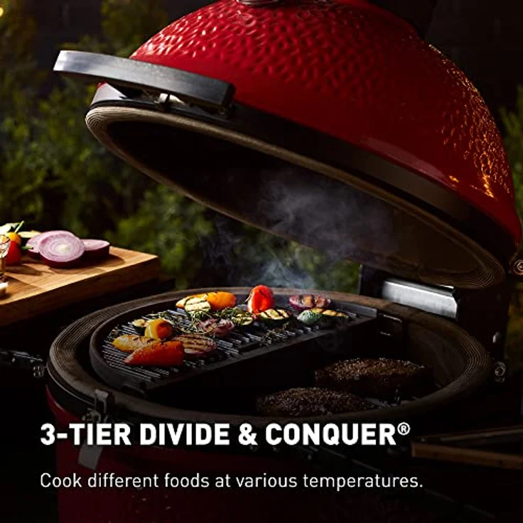 Kamado Joe Big Joe III Grill, rot/schwarz, Ø 61cm – Bild 9