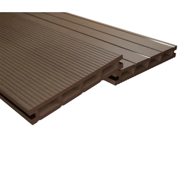 Endorphin Terrassendielen ® WPC Komplettset 30m², braune witterungsbeständige Dielen mit rutschfester Oberfläche und pflegeleichtem Klicksystem