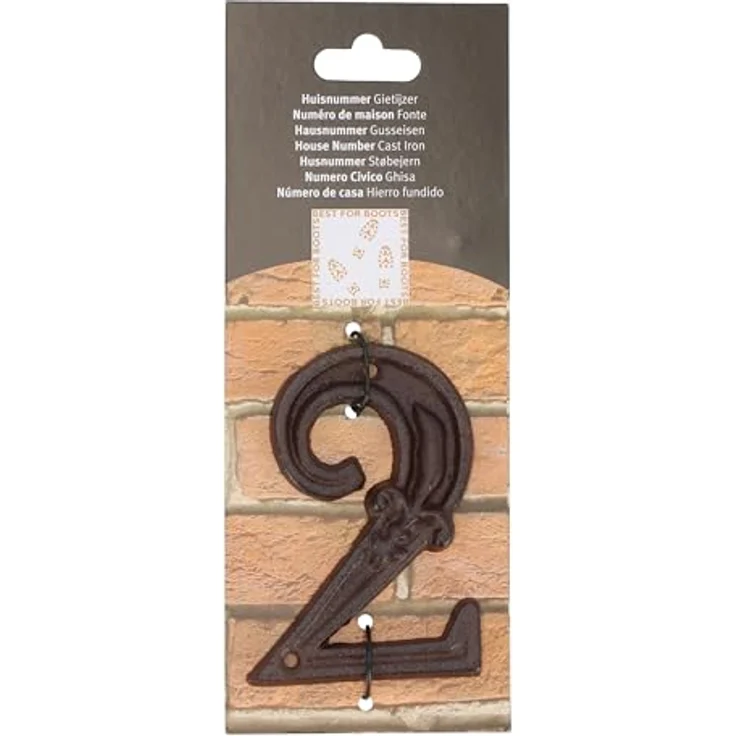 Hausnummer Zahl 2 Zwei Antik-Stil Gusseisen H12cm – Bild 4