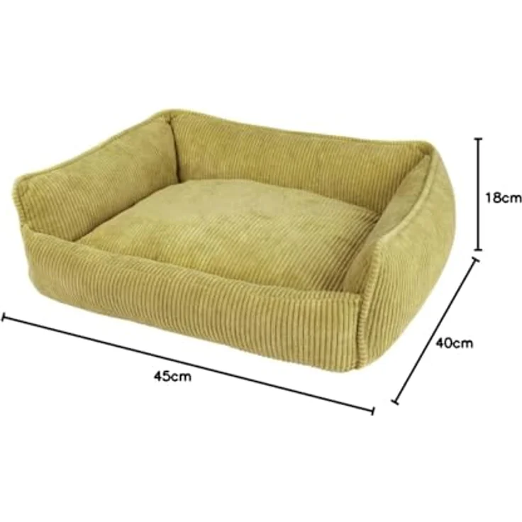 Nobby 61910 Komfortbett eckig KIREK Limone mit Wendekissen, waschbar bis 30°C – Bild 3