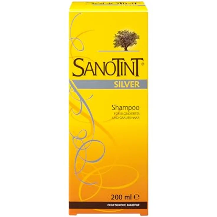 Sanotint Silver Shampoo, Spezialshampoo für blondiertes und graues Haar, 200 ml – Bild 2