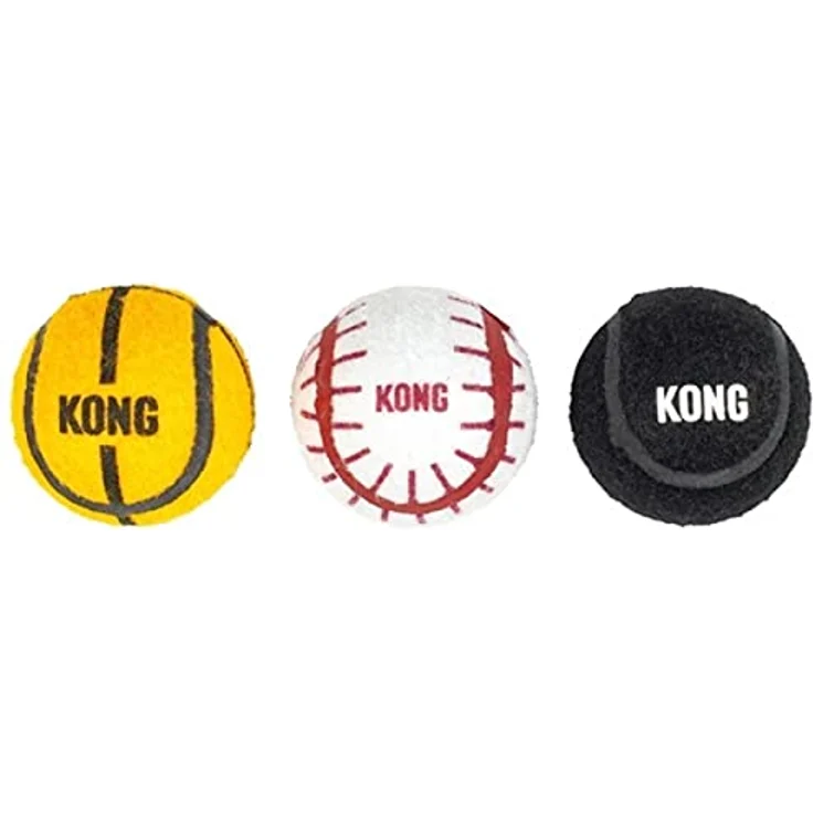 KONG – Sport Balls – Premium-Hundespielzeug, Quietschende Tennisbälle, Zahnschonend (Farbvar.) – Für Mittelgroße Hunde – Bild 2