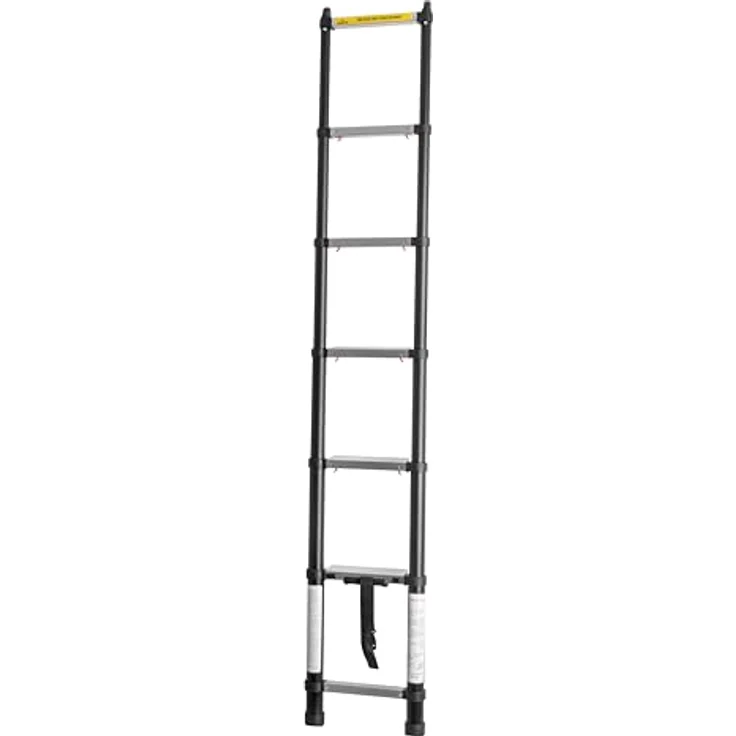 Brunner Teleskopleiter Laddy Alcove Air, höhenverstellbar, stabiler Aluminiumrahmen, rutschfeste Stufen, perfekt für Camping und Haushalt – Bild 1