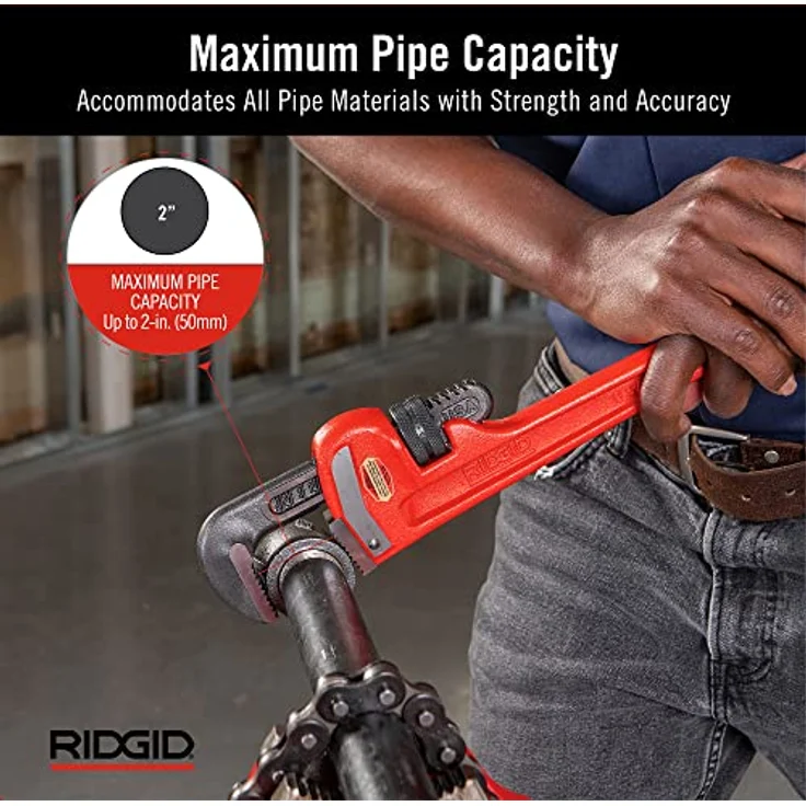 RIDGID 31020 Modell 14'' gerade Rohrzange für schwere Beanspruchung, 14'' Sanitär-Schraubenschlüssel – Bild 3