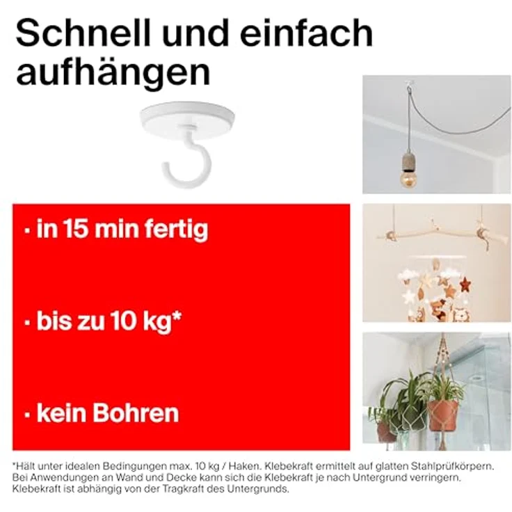 fischer GOW Klebehaken Haken, weiß – Bild 3