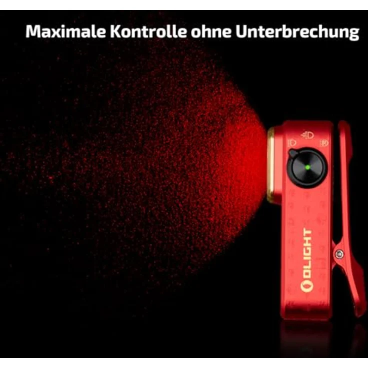 OLIGHT Oclip Pro Mini LED Taschenlampe, 500LM mit Flutlicht, fokussiertem Licht und Rotlicht, USB-C wiederaufladbar, IPX6, kompakt für Läufer und Camping (Fortune Snake) – Bild 5