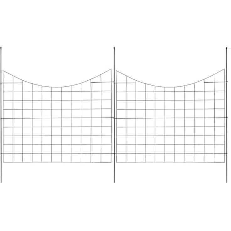 VEVOR 5er-Set Dekorativer Gartenzaun, 75x93cm Metallzaun aus Kohlenstoffstahl, Schwarz, inkl. Befestigungsmaterial, langlebig und einfach zu installieren – Bild 4