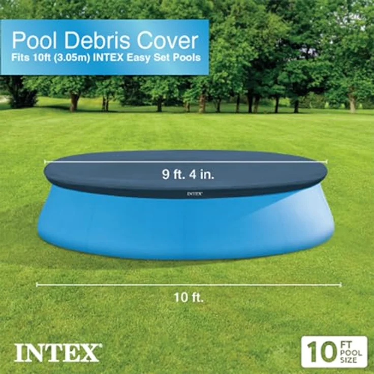 Intex Easy Set Pool Cover - Poolabdeckplane - Ø 305 cm - Für Easy Set Pool – Bild 2