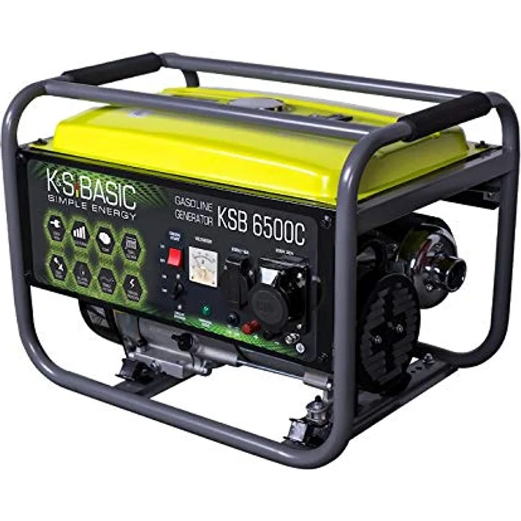 Könner & Söhnen KS BASIC 6500C, Benzin Stromerzeuger mit 5500 Watt, 13 PS Motor, 9 Stunden Laufzeit, 230 V – Bild 2