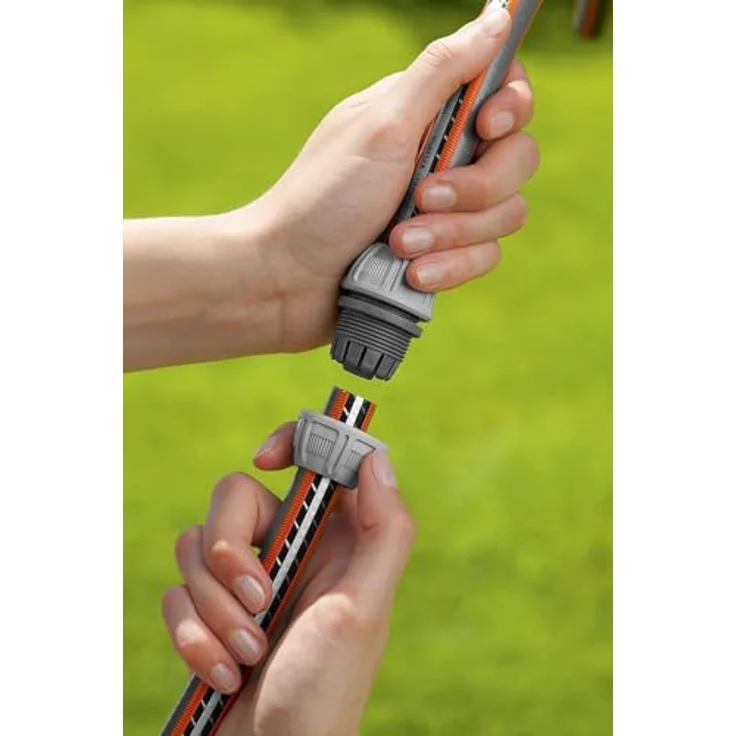GARDENA Reparator-Satz 13 mm (1-2 Zoll) und 15 mm (5-8 Zoll): Schlauchreparatur einfach ohne Werkzeug, Power Grip, speziell geformte Klemmmutter (18280-20) Bewässerungszubehör – Bild 4