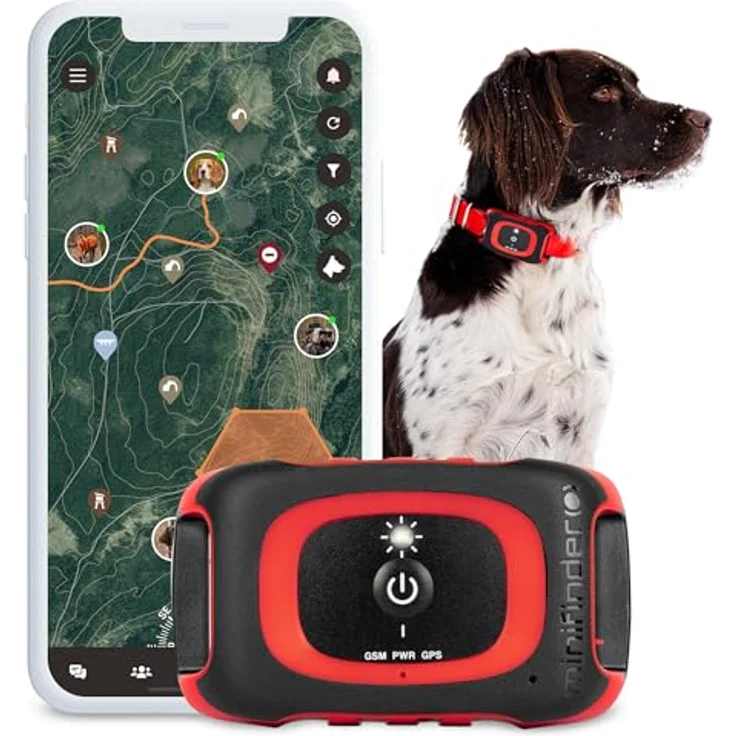 MiniFinder Rex GPS-Hundetracker mit Echtzeit-Tracking, LED-Licht, 100h Akku & wasserdichtem Gehäuse – unbegrenzte Reichweite – Bild 1