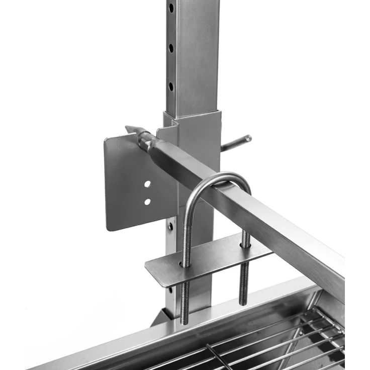 Sauenland Spanferkelgrill mit Elektromotor Drehspieß Silber – Bild 7