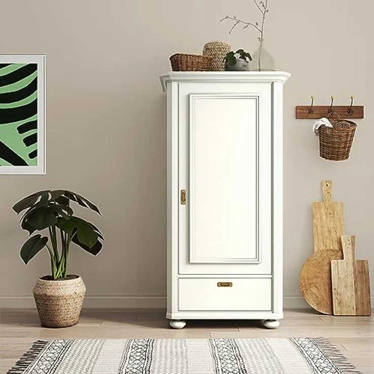 MissPompadour Holzfarbe Weiß mit Weiß, 1L Seidenmatte Möbelfarbe für Innen & Außen, witterungsbeständig, hohe Deckkraft, geruchsarm – Bild 6