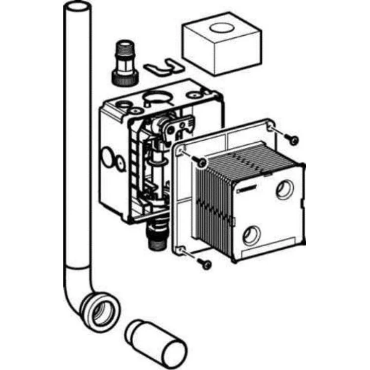 Geberit Rohbauset 116003001, Spülrohr für universelle Urinalsteuerung – Bild 2