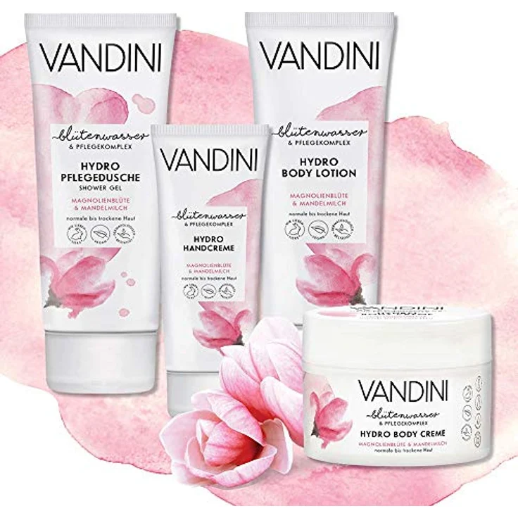 VANDINI Hydro Seife Nachfüllbeutel 500ml mit Magnolienblüte Duft - Vegan, dermatologisch getestet, Made in Germany, sanfte Reinigung ohne Parabene oder Mikroplastik – Bild 4
