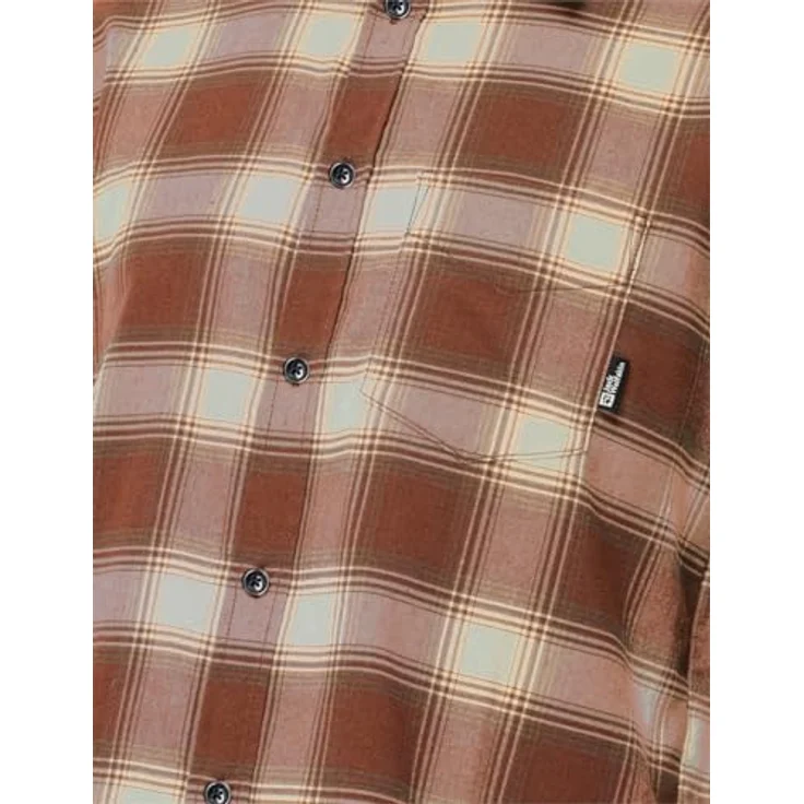 Jack Wolfskin Wanderweg Shirt M, Flanellhemd aus TEXADRI, orange, Herren, (L) – Bild 3