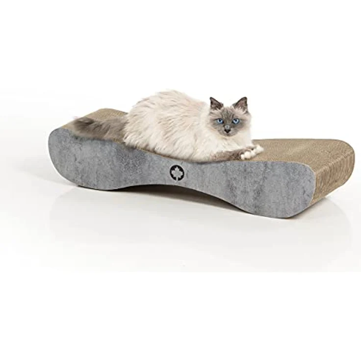 CanadianCat Company | XXL Satellite 2.0 Lounge | betonoptik | Kratzmöbel, Kratzbrett | Katzen Pappe +Katzenminze | ca. 76 x 24 x 15 cm – Bild 1