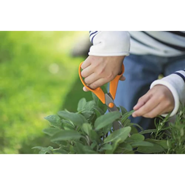 Fiskars Universalschere, Länge 21 cm, Rostfreie Stahl-Klinge-Kunststoff-Griffe, Orange, Classic, S90, 1001539 mittelgroß – Bild 5