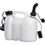 hünersdorff Doppelkanister/Kombikanister für Kraftstoff und Öl mit 2 Ablaufschläuchen, 3+1,5 Liter, UN-Zulassung, Made in Germany