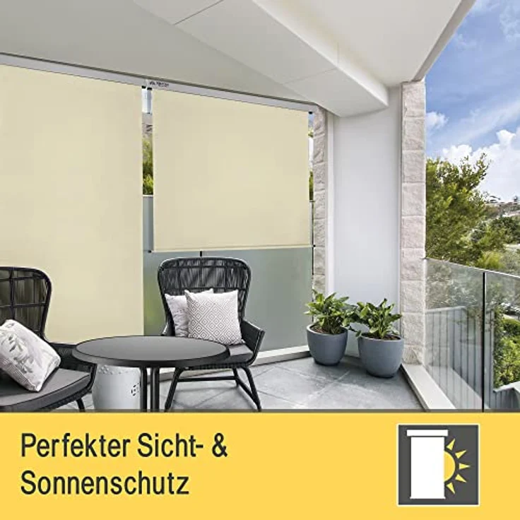 Sol Royal Senkrechtmarkise SolVision MS5 160x250 cm beige – Bild 3