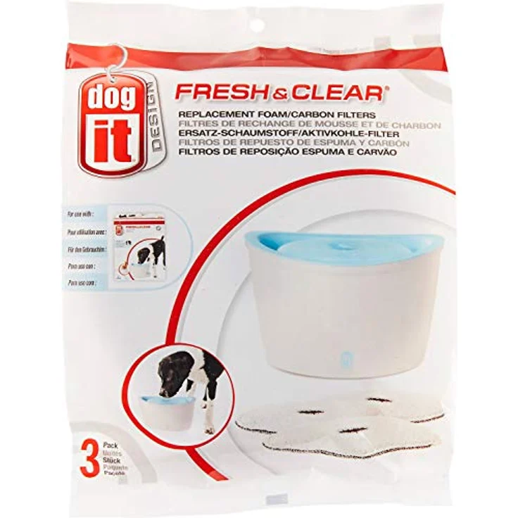 Zeus Ersatzreinigungsfilter für 6L H2EAU Trinkbrunnen für Hunde, 3er Pack – Bild 1